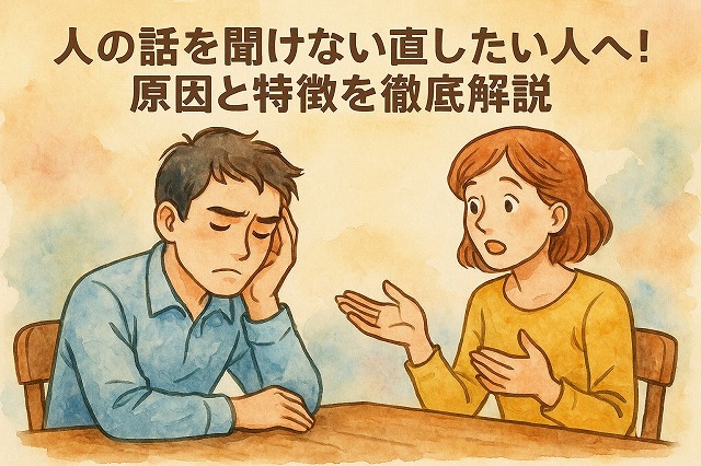 人の話を聞けない直したい人へ!原因と特徴を徹底解説