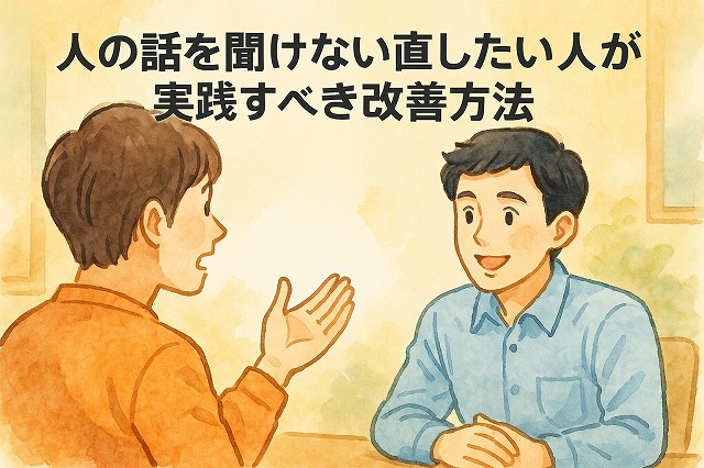 人の話を聞けない直したい人が実践すべき改善方法
