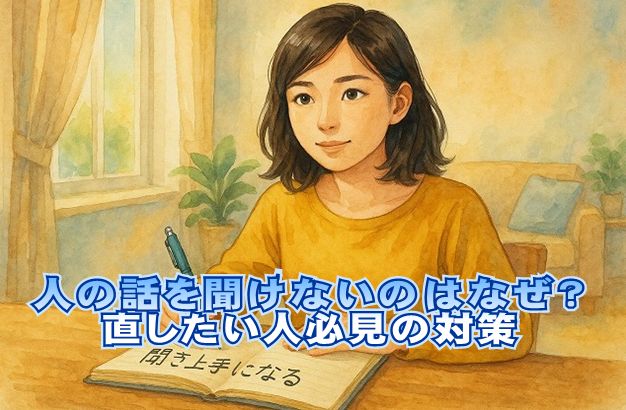 人の話を聞けないのはなぜ？直したい人必見の対策