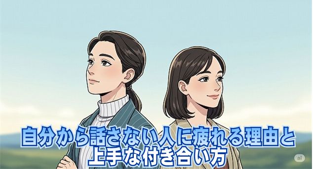 自分から話さない人に疲れる理由と上手な付き合い方