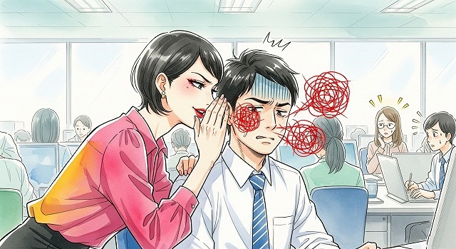 職場で人のプライベートを他人に話す人とは